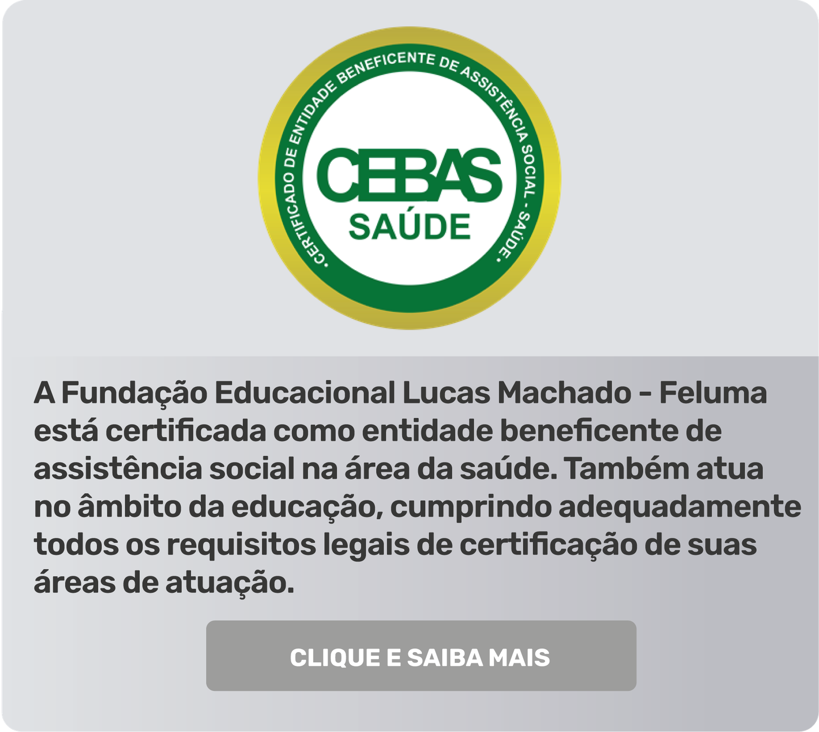 selo CEBAS Saúde